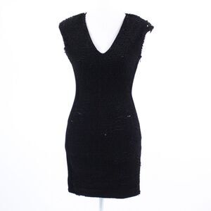 Black stretch velvet MARCIANO wiggle dress S